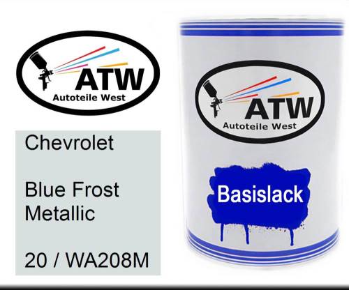 Chevrolet, Blue Frost Metallic, 20 / WA208M: 500ml Lackdose, von ATW Autoteile West.